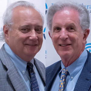 Composite headshot of Nathaniel Ritter, board chair, and Jeffrey Feld, president and CEO, of the Jewish Federation of Greater Naples.