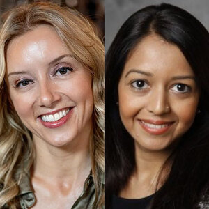 Composite headshot of Alix Lebec, founder and CEO of Lebec Consulting and Rafia Qureshi, who serves as Lebec Consulting’s chief strategy officer in Europe.