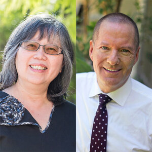 A composite image of a woman wearing glasses and a man wearing a tie – photos of Michelene Chi and Shai Reshef. A composite image of a woman wearing glasses and a man wearing a tie – photos of Michelene Chi and Shai Reshef.