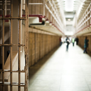 A jail cell door.