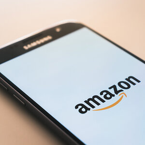 The Amazon app open on a phone.