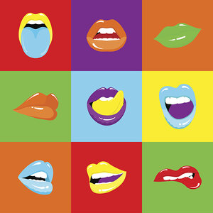 Andy Warhol-style painting. Andy Warhol-style painting.