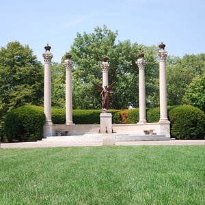A statue on the campus of Ball State University