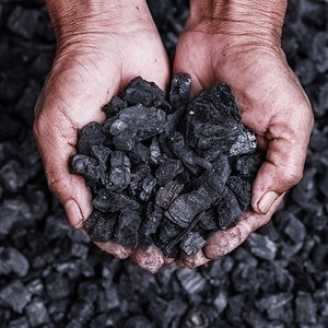 A handful of coal.