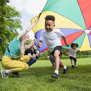 Kids playing outside.