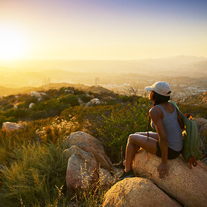 A hiker in the California outdoors.