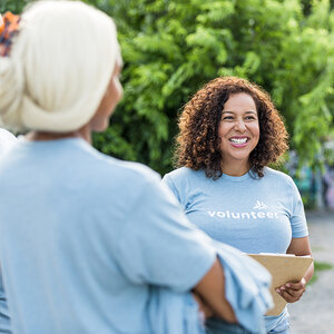 Community members working together. Community members working together.