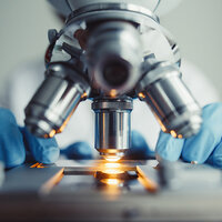 A microscope. A microscope.