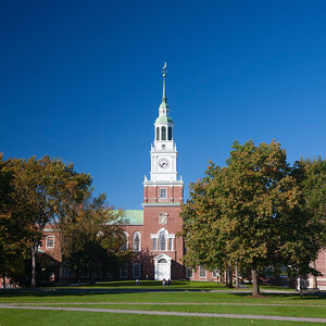 Baker-Berry Library in Dartmouth College in early fall.