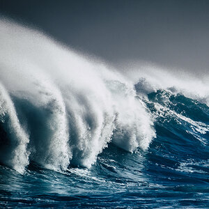 Ocean waves.