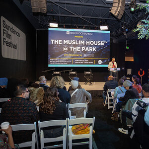 Speakers during the Muslim House presentation at the Sundance Film Festival.