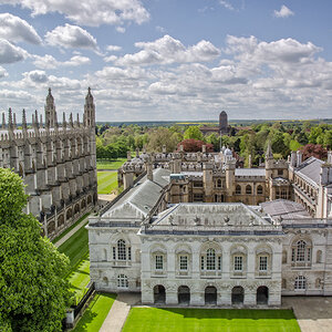 Aerial view of the University of Cambridge in the United Kingdom Aerial view of the University of Cambridge in the United Kingdom