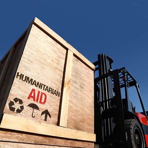 A package of humanitarian aid.