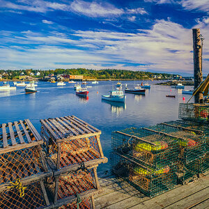 A fishing dock in Maine. A fishing dock in Maine.