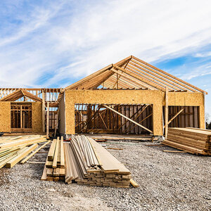 A home under construction.