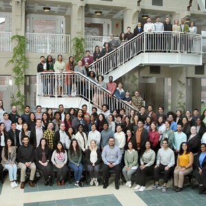 Gilliam Fellows attending 2023 annual meeting at HHMI Headquarters. Gilliam Fellows attending 2023 annual meeting at HHMI Headquarters.