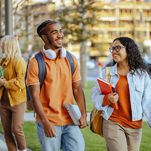 Students walking to class. Students walking to class.