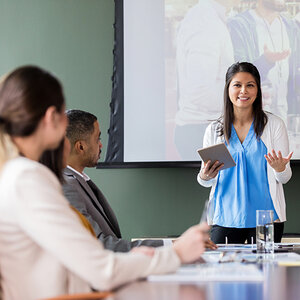 A philanthropy board meeting.