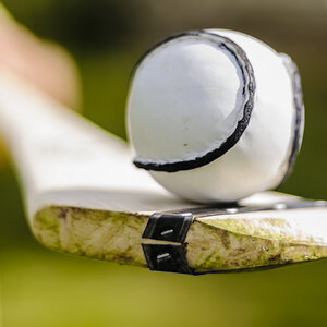 Hurl and sloitar (ball) from the Irish game of Hurling.