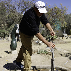 A working water pump.