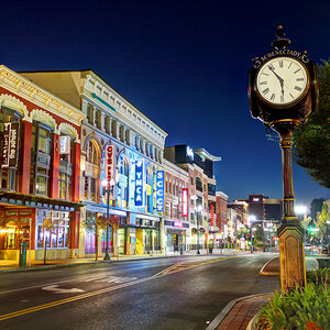 A city street in Schenectady, New York. A city street in Schenectady, New York.