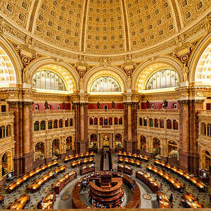 Reading room interior of the Library of Congress. Reading room interior of the Library of Congress.