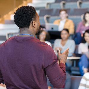A college lecture.