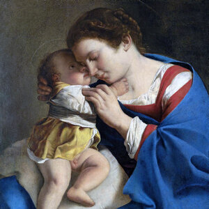 Orazio Gentileschi’s painting titled Madonna and Child. Orazio Gentileschi’s painting titled Madonna and Child.
