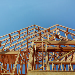A home under construction.