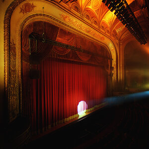 A theater stage. A theater stage.