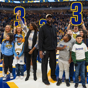 Dwyane Wade at Marquette University. Dwyane Wade at Marquette University.
