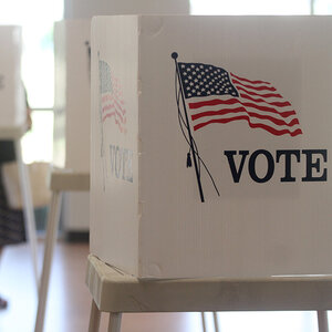 A voting booth.