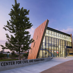 The exterior of the National Ceter for Civil and Human Rights. The exterior of the National Ceter for Civil and Human Rights.