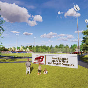 A rendering of the New Balance complex at the University of Maine.