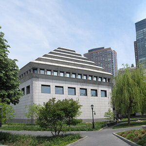 An outdoor view of the entrance and campus of the Museum of Jewish Heritage, accessed via Wikipedia, Creative Commons 3.0. An outdoor view of the entrance and campus of the Museum of Jewish Heritage, accessed via Wikipedia, Creative Commons 3.0.