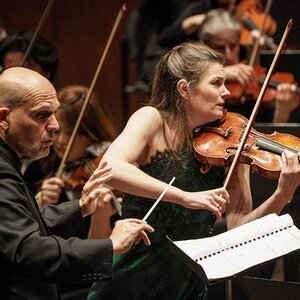 The New York Philharmonic orchestra playing. The New York Philharmonic orchestra playing.