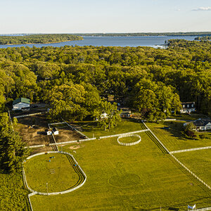 An aerial view of a farm in Chesapeake Bay. An aerial view of a farm in Chesapeake Bay.