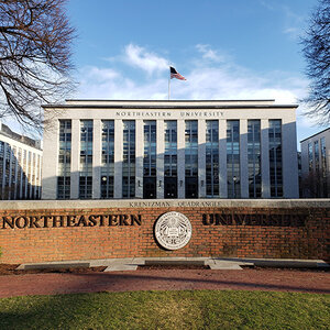 A Creative Commons image of the sign outside a building at Northeastern University. A Creative Commons image of the sign outside a building at Northeastern University.