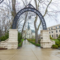 The gate entrance at Northwestern University.
