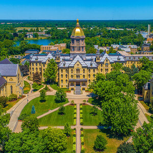 Exterior of the University of Notre Dame.