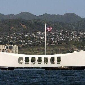 The USS Arizona Memorial in Hawaii.