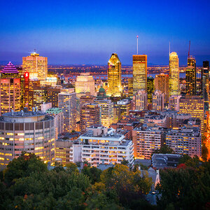 Downtown Montreal in Quebec, Canada. Downtown Montreal in Quebec, Canada.