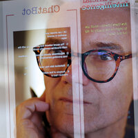 A man using an AI chat bot.