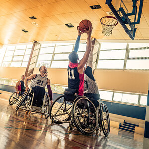An adaptive basketball league.
