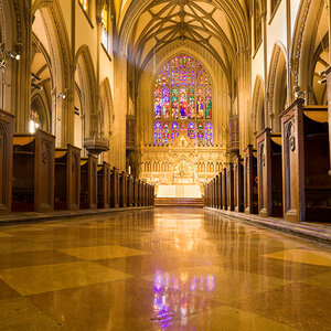 The inside of Trinity Church in New York City.