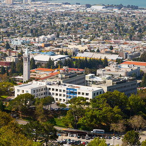 An aerial view of UC Berkeley.