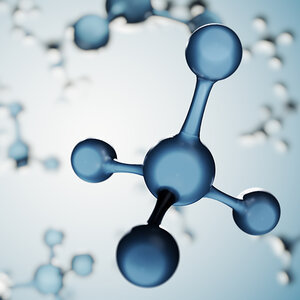 A nitrogen molecule seen through a microscope. A nitrogen molecule seen through a microscope.