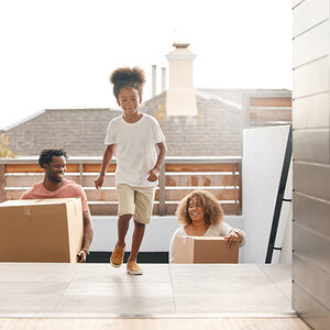 New homeowners moving into a new space.